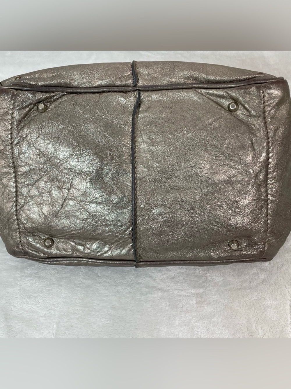 Chloé COA FALL ‘05 Paddington Metallic Taupe Leather-Lock & Key RARE RELEASE - Picture 9 of 16